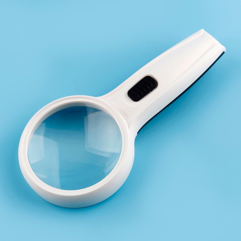 10X75mm handheld magnifier with Led for reading