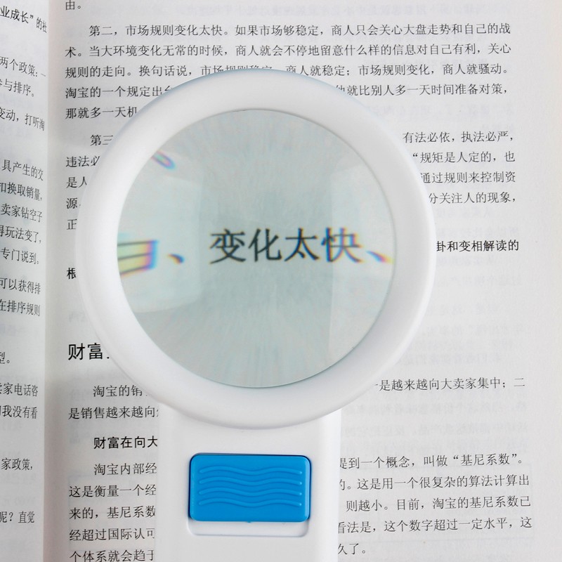 Handheld magnifier with 10 led light 10x