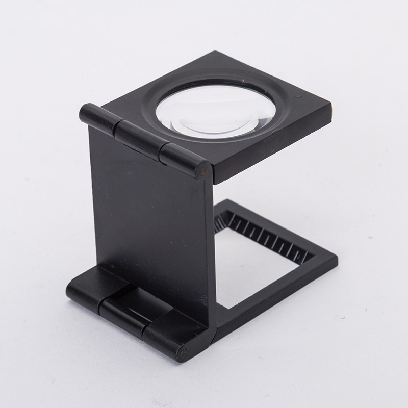 Metal Linen tester magnifier 8x Folding Magnifying Glass without led 