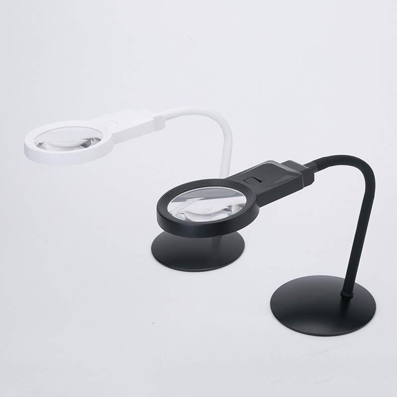 New fashion flexible desktop magnifier with 10 LED lights lamp for reading repair