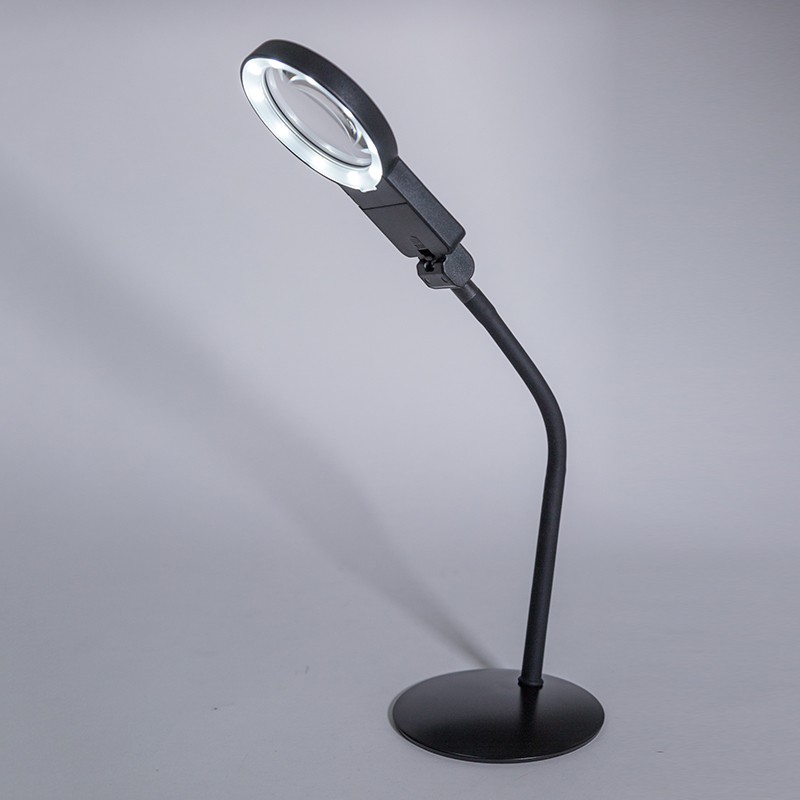 New fashion flexible desktop magnifier with 10 LED lights lamp for reading repair