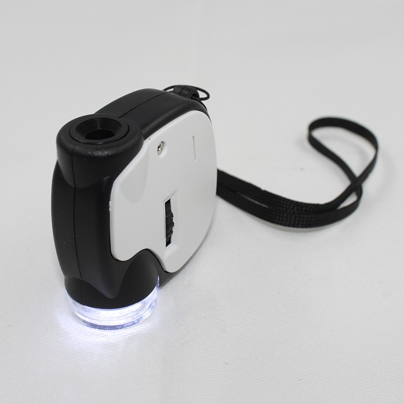 Portable microscope mini LED magnifier with UV detector lights 55X