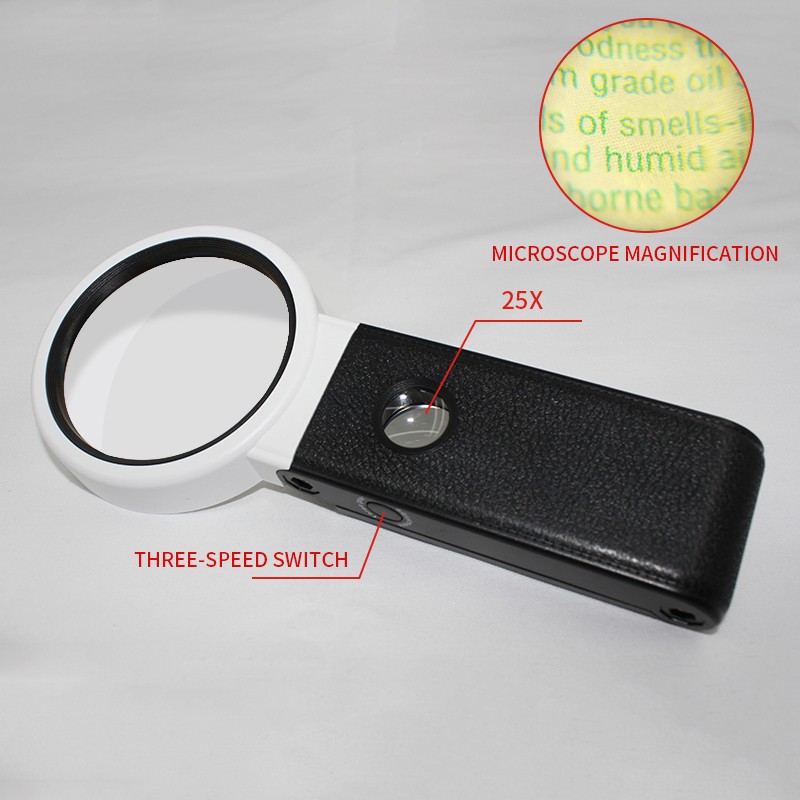 TH-7018B Lamp With Magnifying Glass, Handheld Magnifying Glass With Led Light