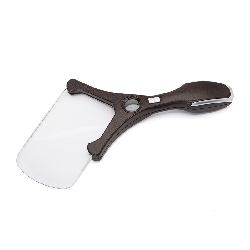  square handheld magnifier with led 