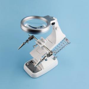 TH-7023B 10 LEDs High Quality White Hand Free Magnifying Glasses Desktop Magnifier USB magnifier table lamp