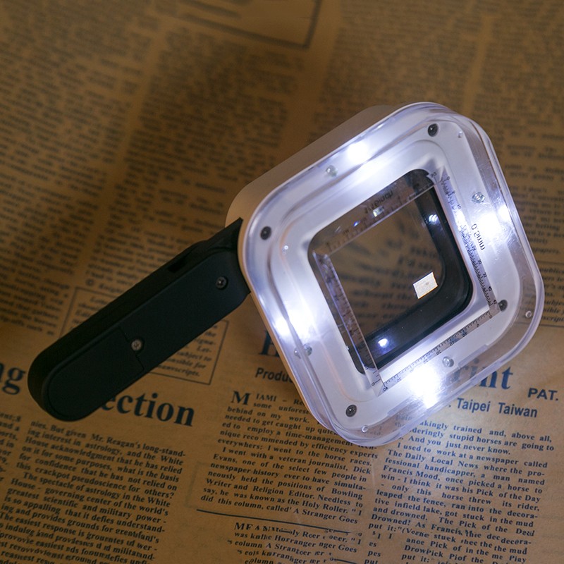 10X/15x/20X Handheld/ Hans-free/ LED UV lights Magnifier with scale