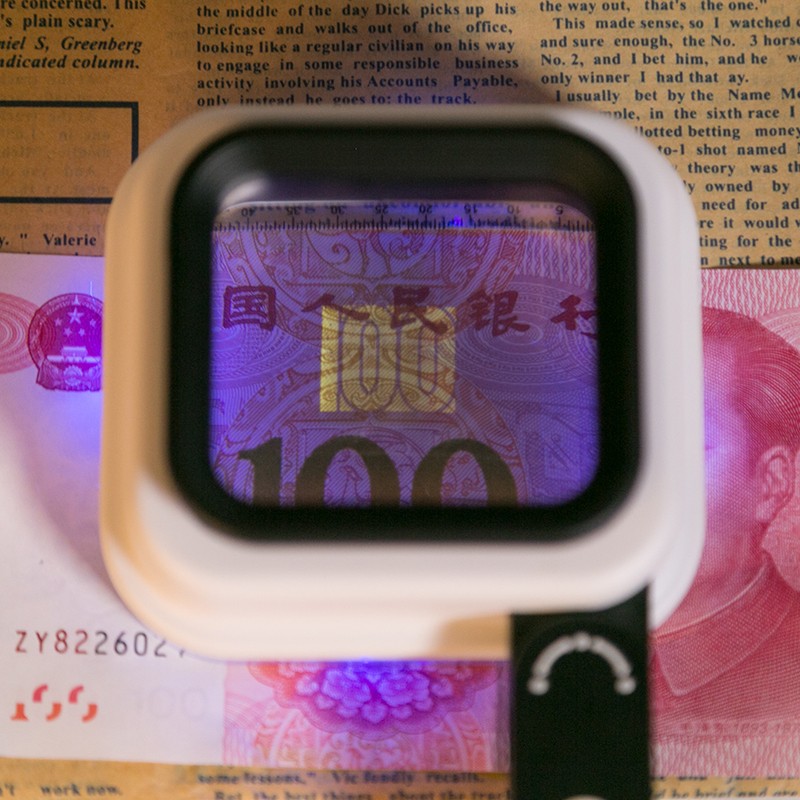 10X/15x/20X Handheld/ Hans-free/ LED UV lights Magnifier with scale