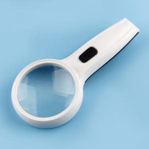 10X75mm handheld magnifier with Led for reading