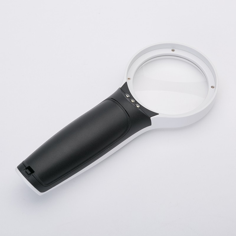 3 led lights handheld magnifier 3X62MM