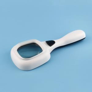 3x65MM Handheld magnifier with 5 led and 1 UV white color