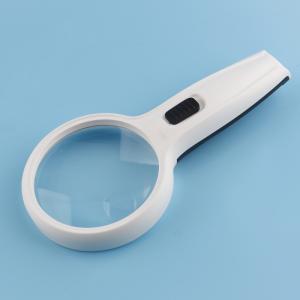 Dual lens handheld magnifier with 3 led lights 3x/4.5x 90MM