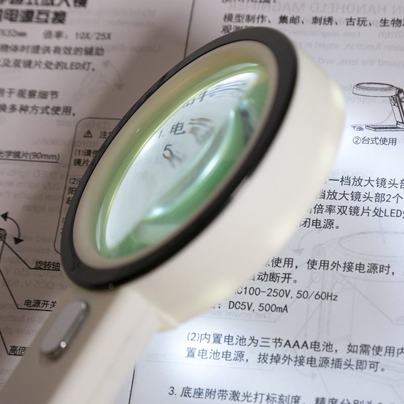 Factory portable handheld magnifier with 12 LED light led lighting 