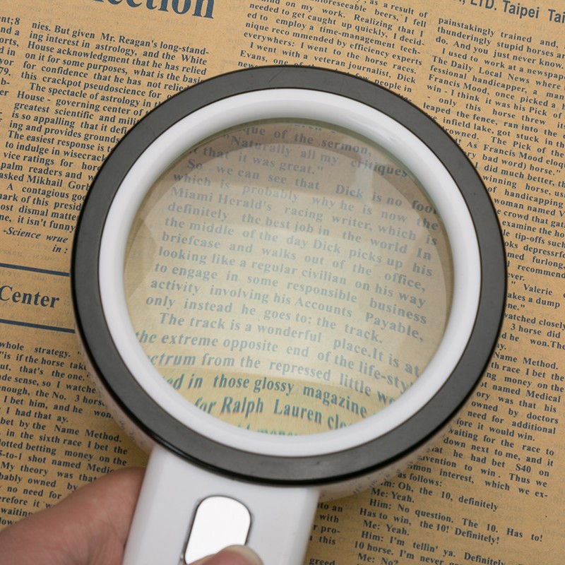  Factory portable handheld magnifier with 12 LED light led lighting 
