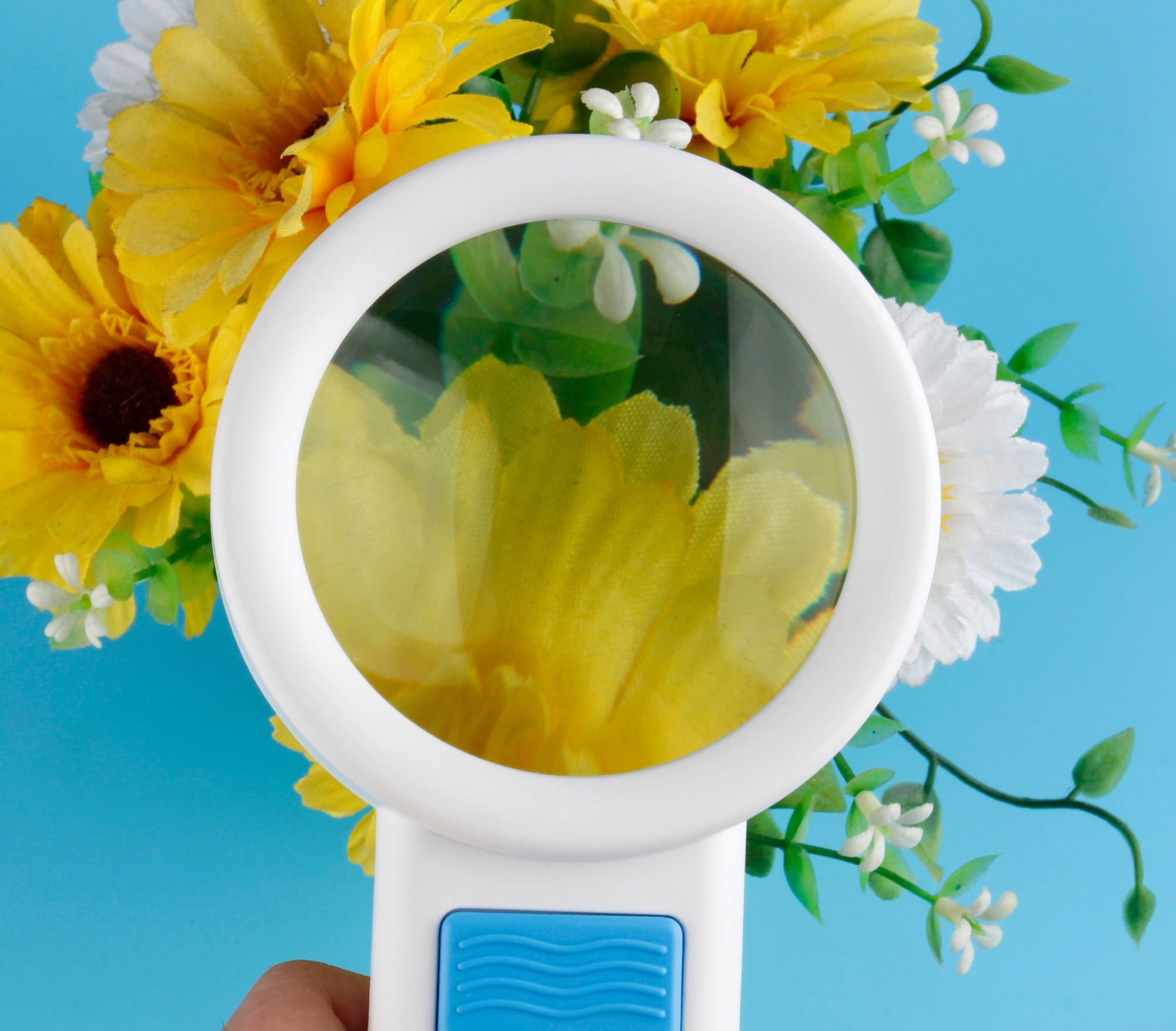 Handheld magnifier with 10 led light 10x