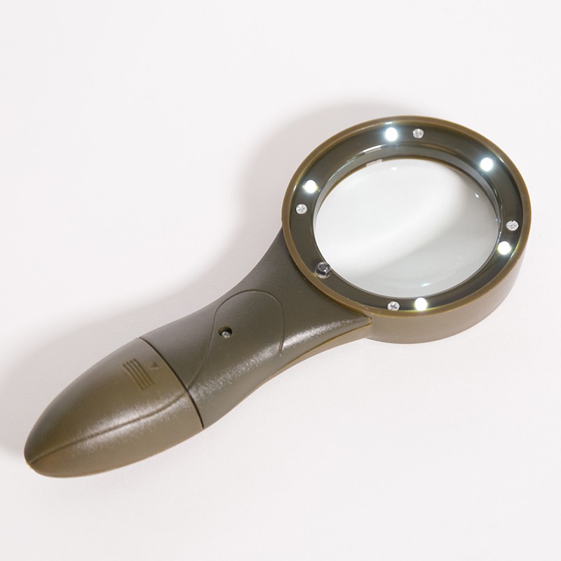 High-grade round handheld LED magnifier reading magnifier4x65MM
