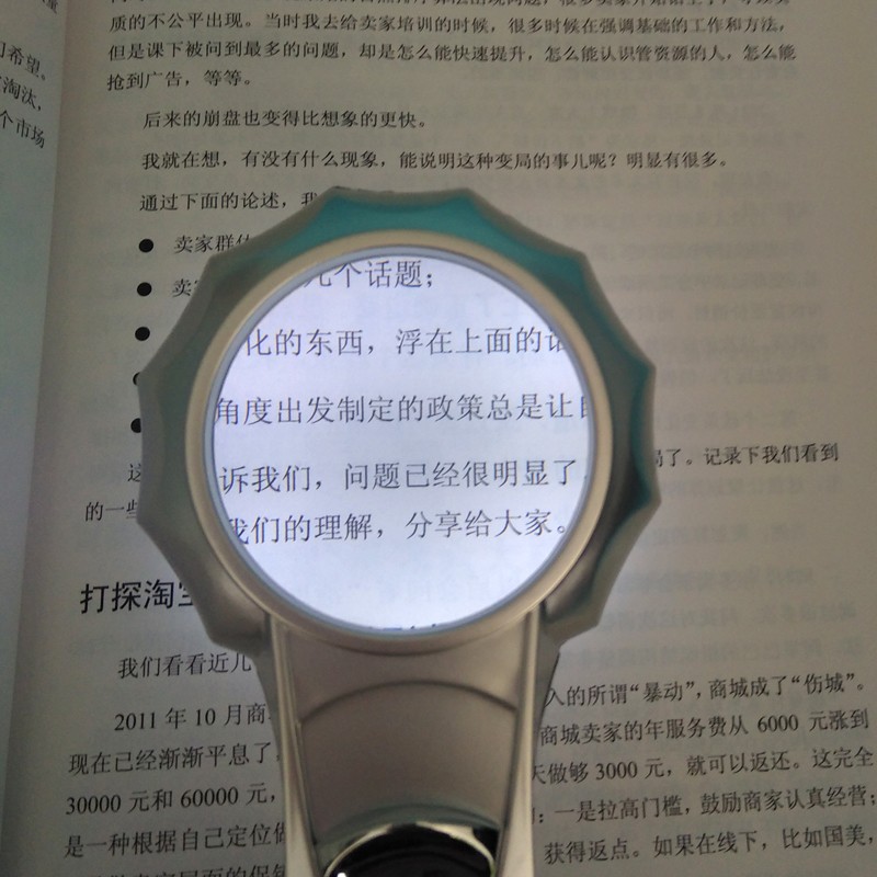 Hot sale handheld magnifying glass with led lamp 
