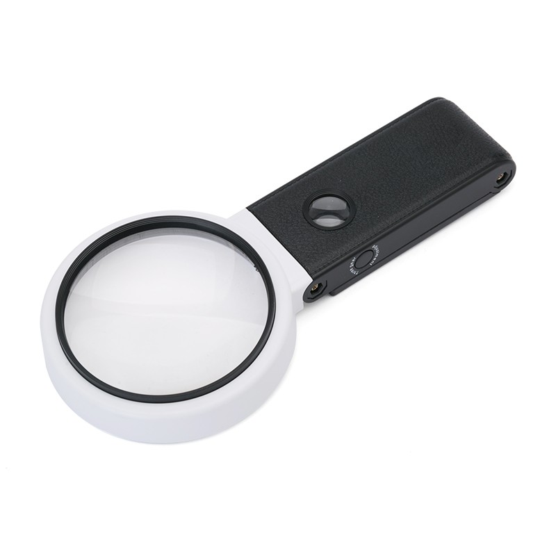 LED Lighted Hands Free Magnifying Glass with UV Portable Illuminated Magnifier