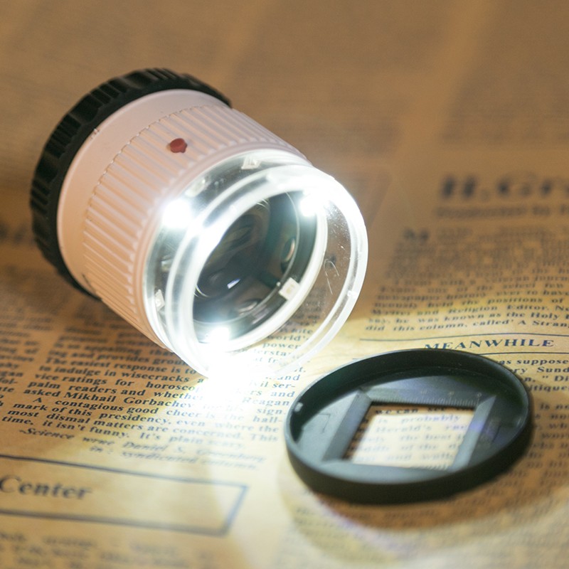 MINI portable magnifier with LED and UV lights jewelry eye 30x