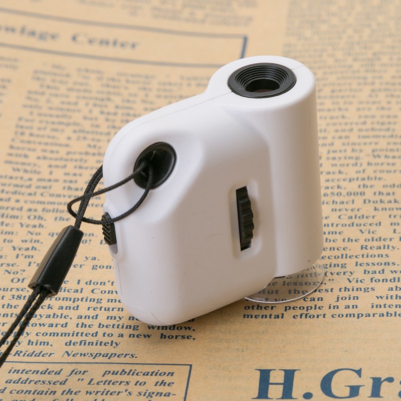 Mini portable microscope with led and UV lights 55x