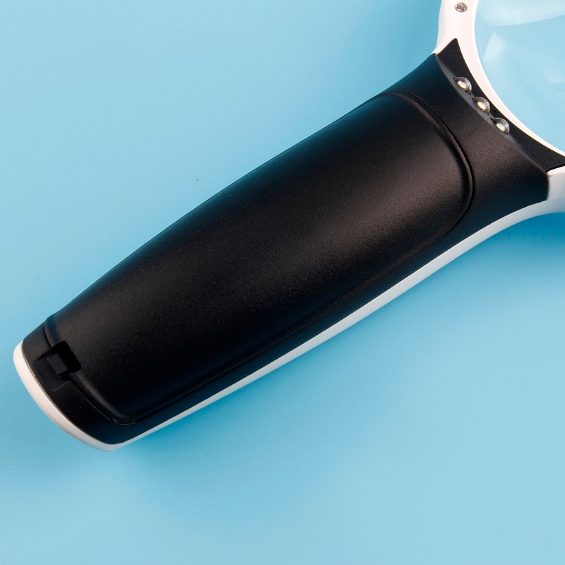 Multifunction handheld magnifier double magnification 2.5x/5x  with led lights