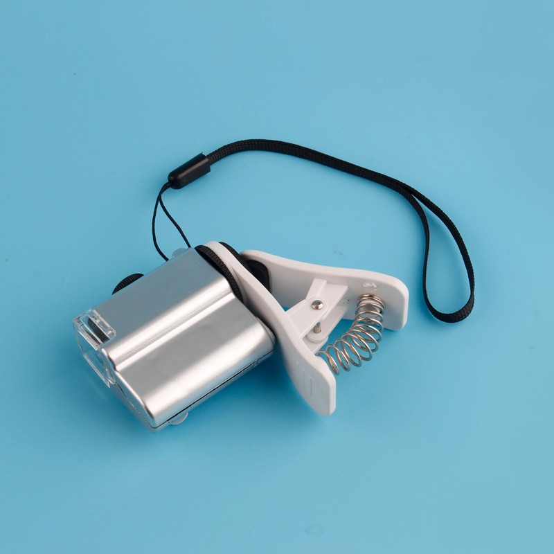  Cellphone clip microscope with led light magnifier 
