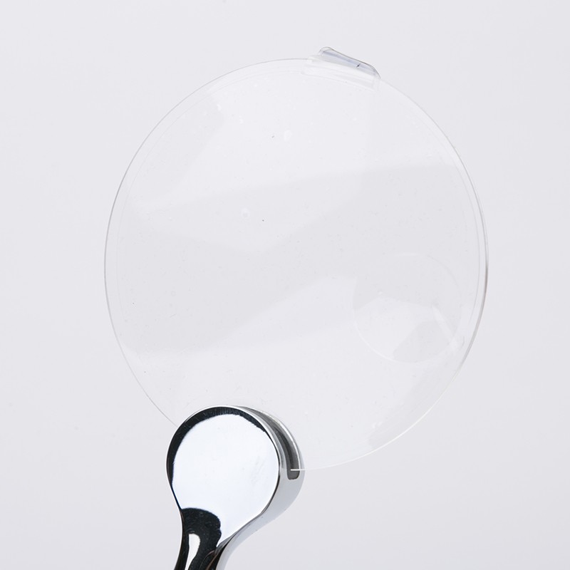 3 INCH compact frameless metal handheld magnifier with 5x bifocal lens 