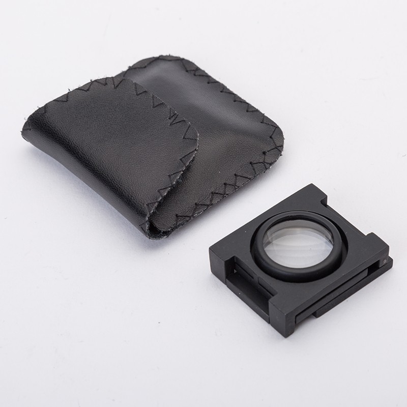 Hot sale Three folding magnifier zinc alloy led loupe with scale for  textile optical jewelry tool