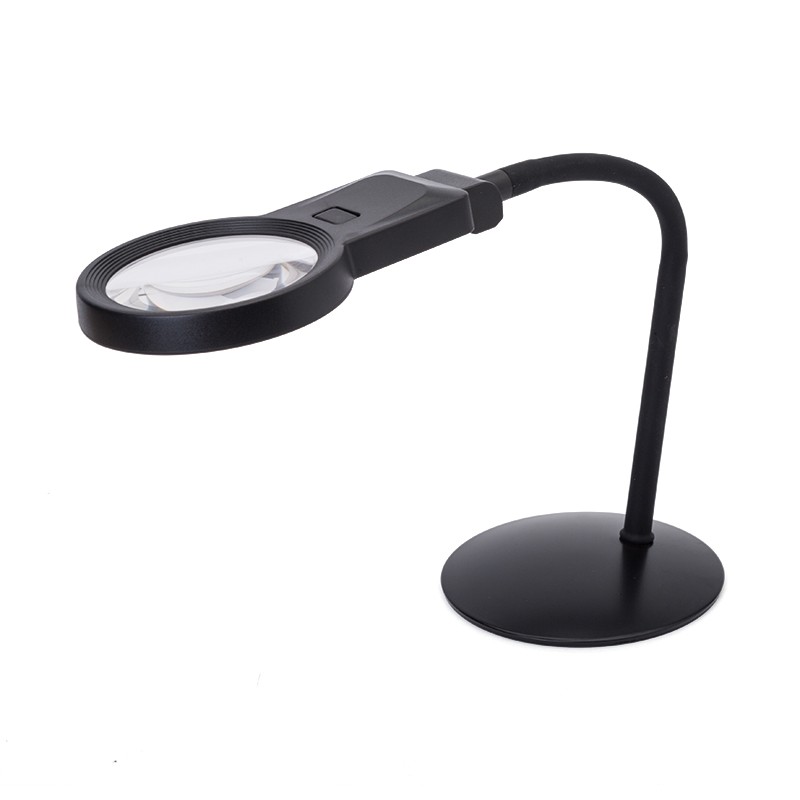 New fashion flexible desktop magnifier with 10 LED lights lamp for reading repair