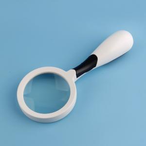 New fashion handheld  led magnifier 3x with 2 white led lights reading magnifier 