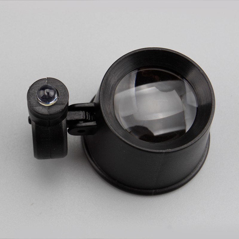 Small size magnifying glass 6x with LED lamp for repairing clocks or watches