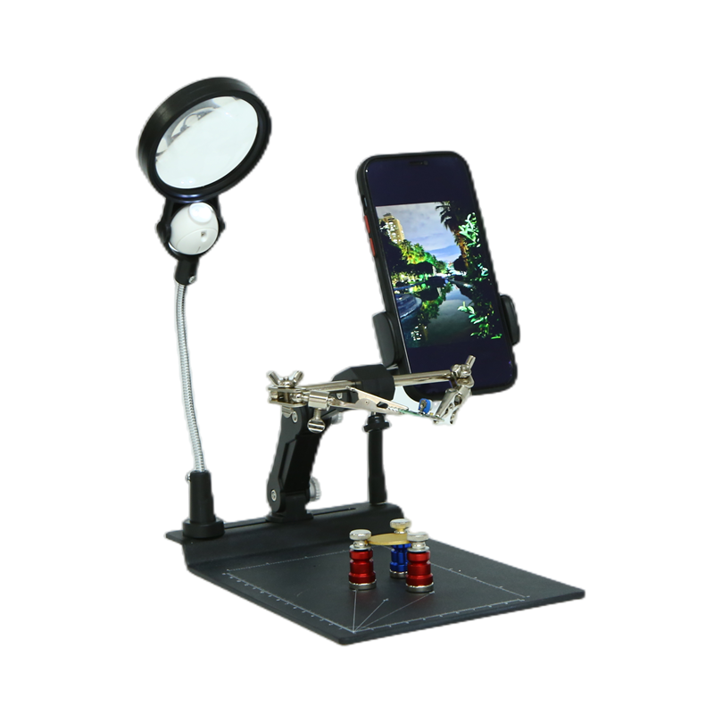 TH-7029 New Design Multi Soldering Station Helping Third Hand Magnifying Glass For PCB Welding Repair Station Tool