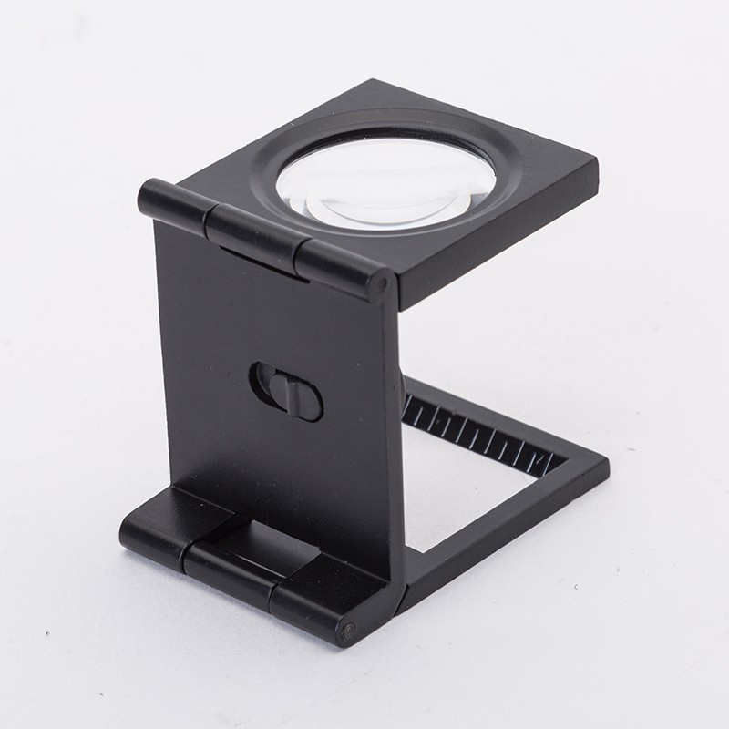 TH-9005B  Metal Linen tester magnifier 8x Folding Magnifying Glass with LED and scale