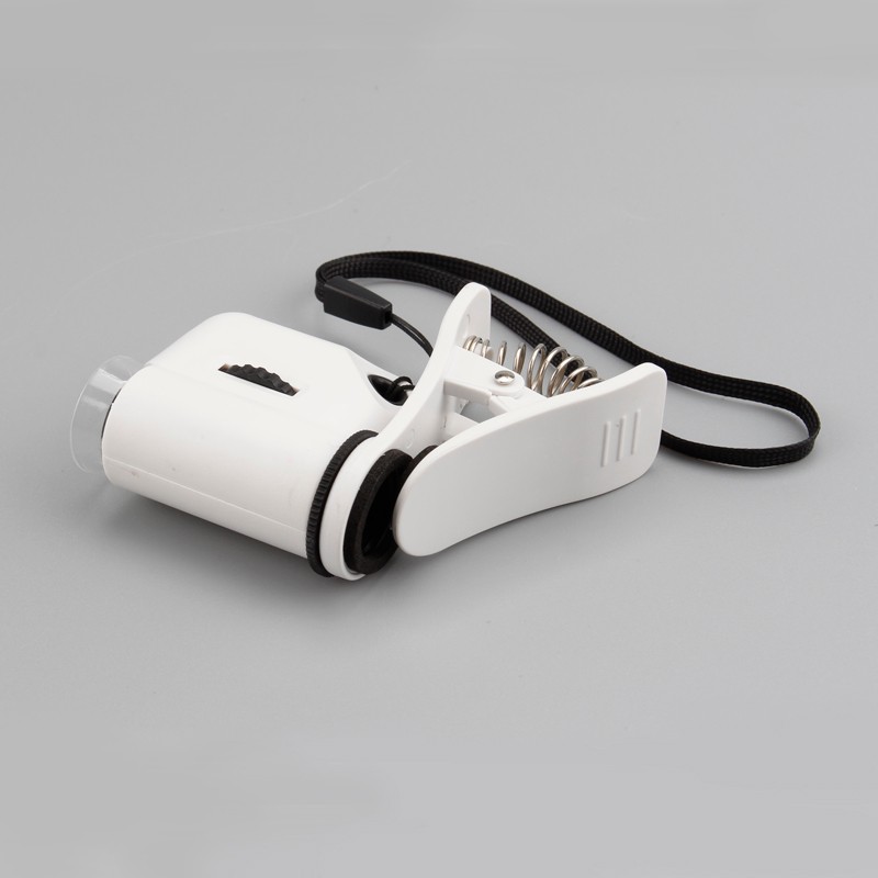 Universal SmartPhones Use TH-7004CB 55X Acrylic Clip-On Microscope Magnifier with LED Light