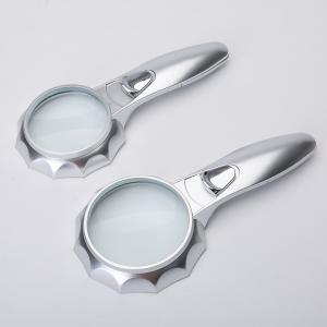 Wholesale New design Handheld magnifier LED lighted illuminated magnifying glasses for reading repair  4x