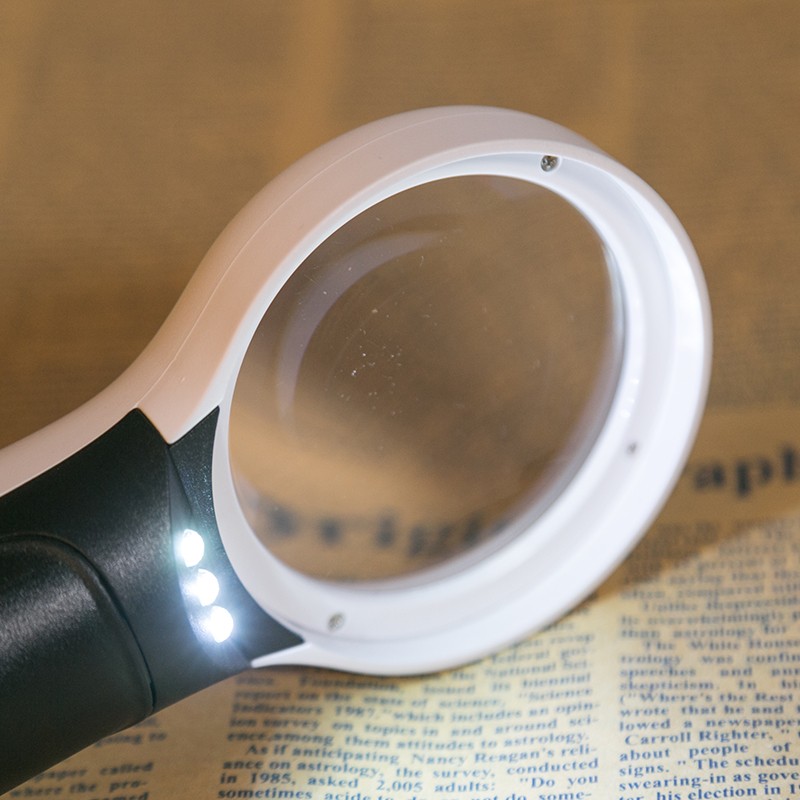 Wholesale handheld magnifier with led lighting 