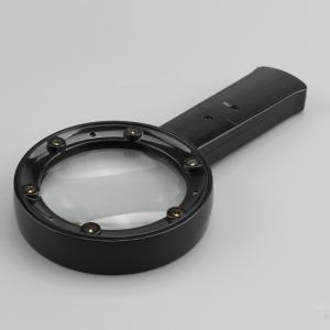 handheld magnifying glass with 6 white led lights 2.5x65mm