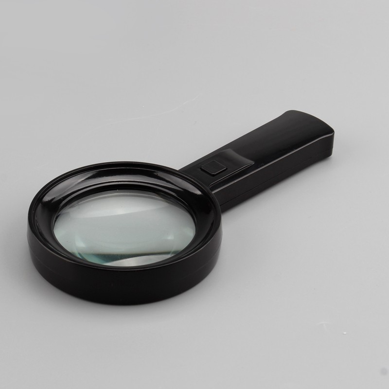 handheld magnifying glass with 6 white led lights 2.5x65mm