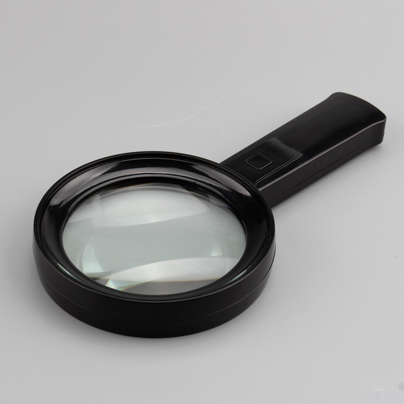 handheld magnifying glass with 6 white led lights 2.5x75mm